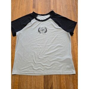 Old Navy Active Girls XL (14/16) Gray Black CloudMotion Go-Dry Raglan Sleeve Top